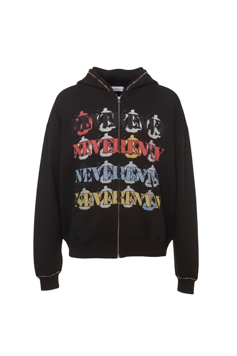 NEVERENVY “PEACE” ZIP-UP HOODIE